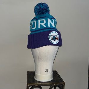 Mitchell & Ness Charlotte Hornets Teal, Purple and White Knit Beanie Size OS